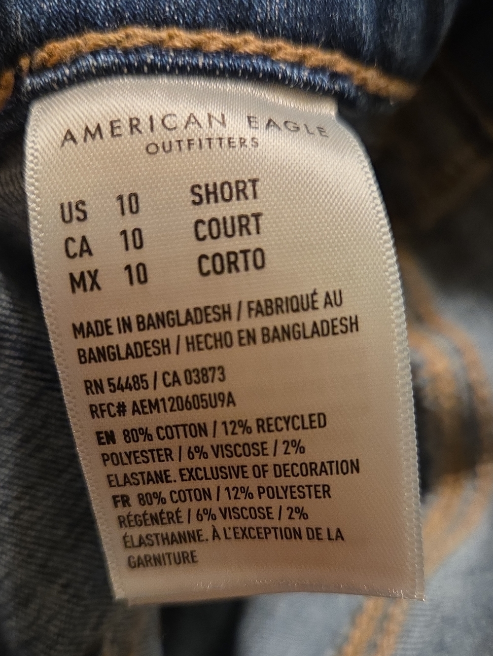 AE Super High Waisted Flare Jeans LIKE NEW SIZE 10 SHORT - Picture 5 of 8